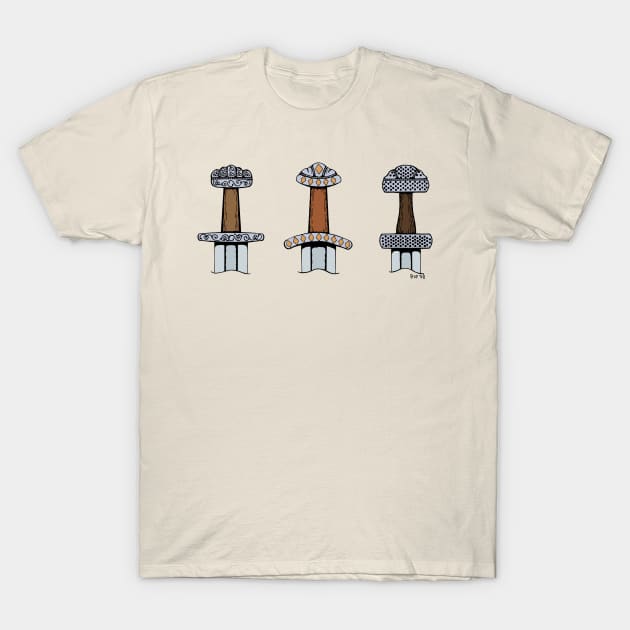 Three Viking Sword Hilts T-Shirt by AzureLionProductions